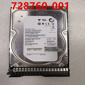Almost New Original Hard Disk For HP 2TB 3.5  64MB SATA 7200RPM For Server HDD For 728716-B21 728760-001 695503-002
