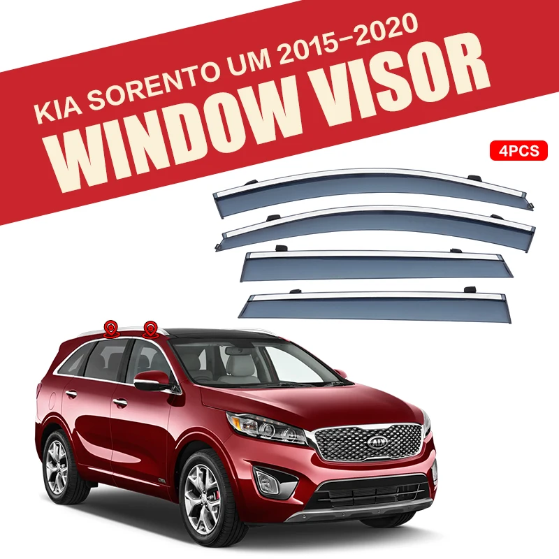 Window Visor For KIA SORENTO BL XM UM 2003-2020 Auto Door Visor Weathershields Window Protectors