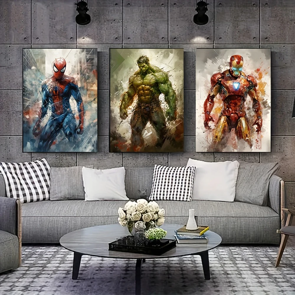 Холщовая картина с супергероями Диснея Халка постер на стену изображением