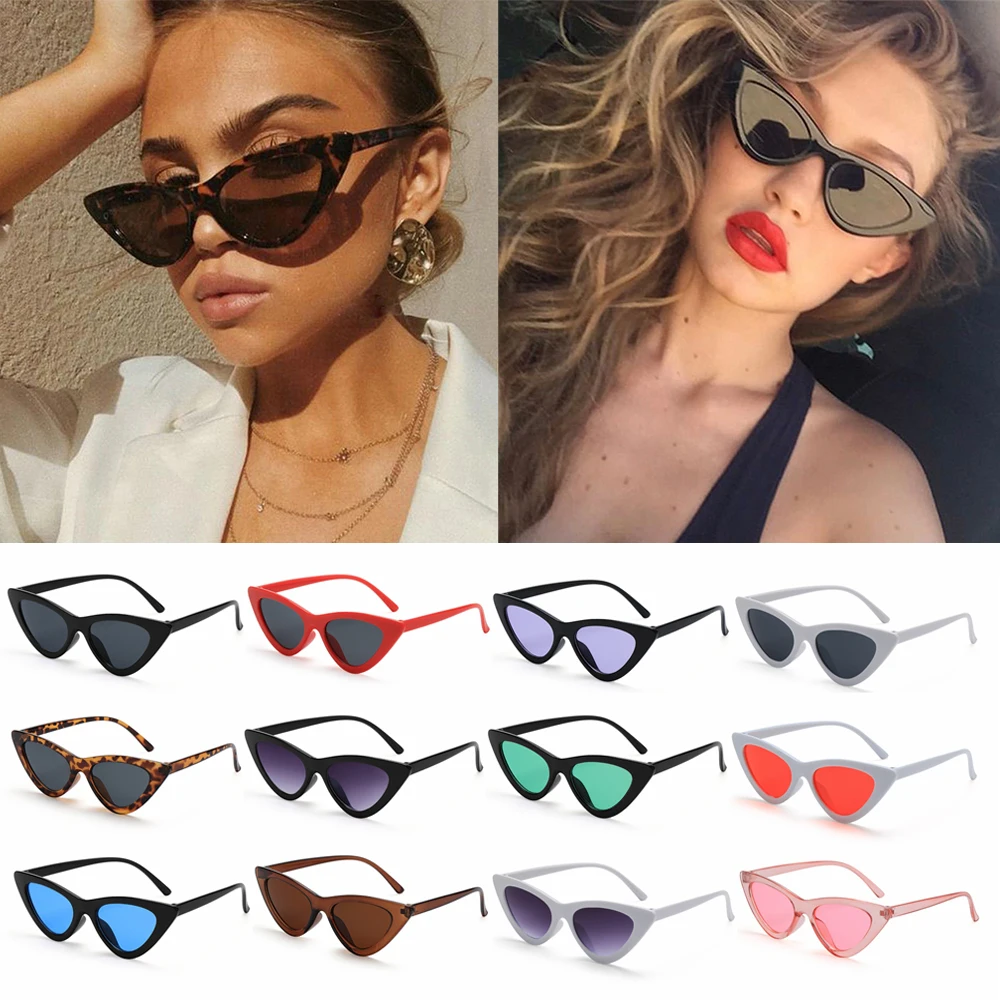 

Women UV400 Sun Shades Glasses Female Shades Vintage Small Triangle Sunglasses Sexy Retro Sunglasses