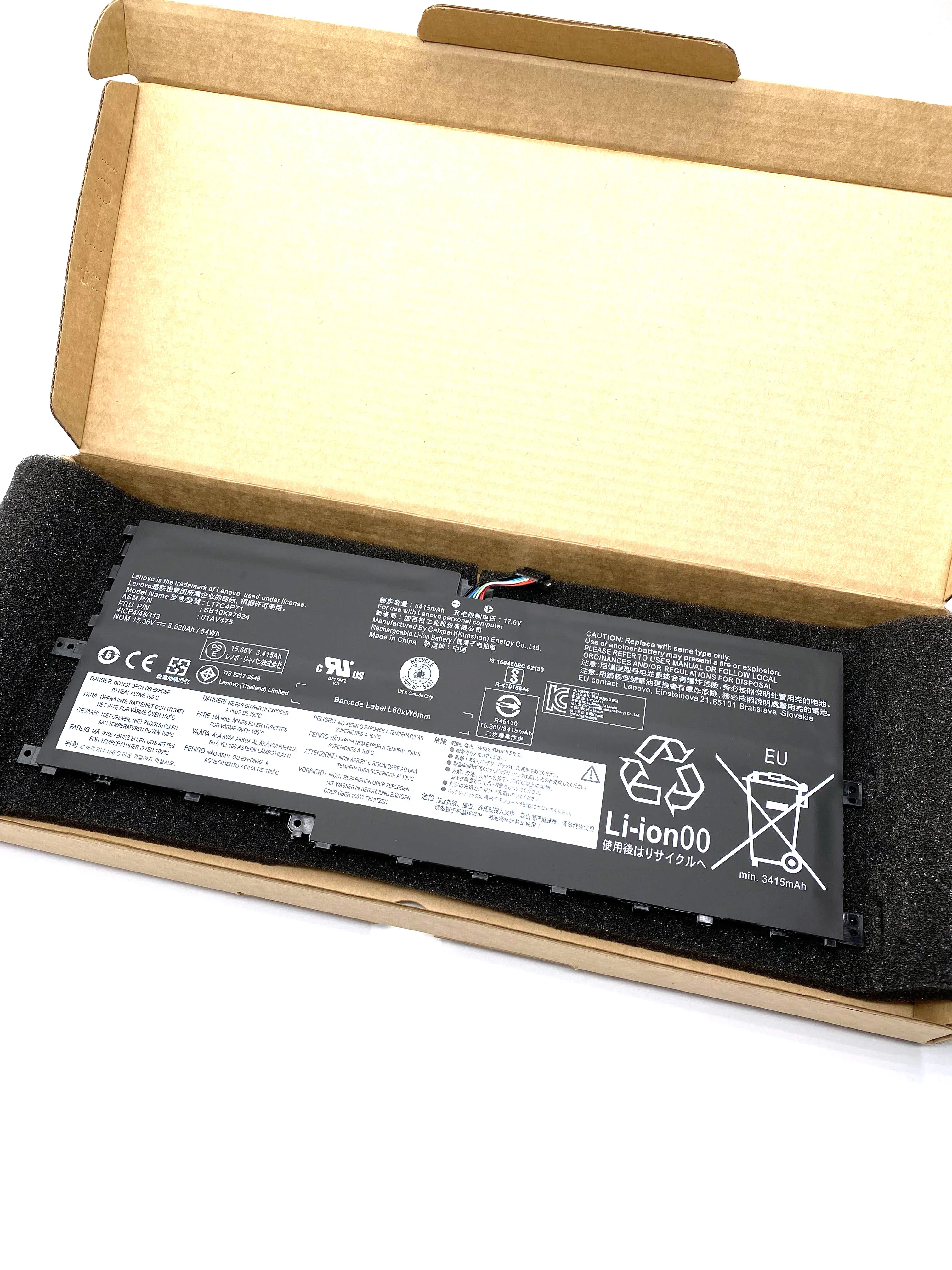 Оригинальный аккумулятор L17C4P71 01AV475 02DL003 для Lenovo ThinkPad X1 Yoga Gen 3/2018 20LE 20LD 20LG SB10K97623