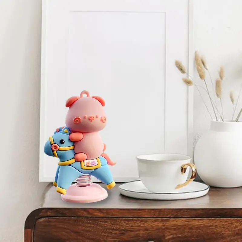 Dekoracje na deskę rozdzielczą samochodu Przesuwane urocze zwierzę Dekoracja Statuetka biurko stół Zabawna deska rozdzielcza Samochód