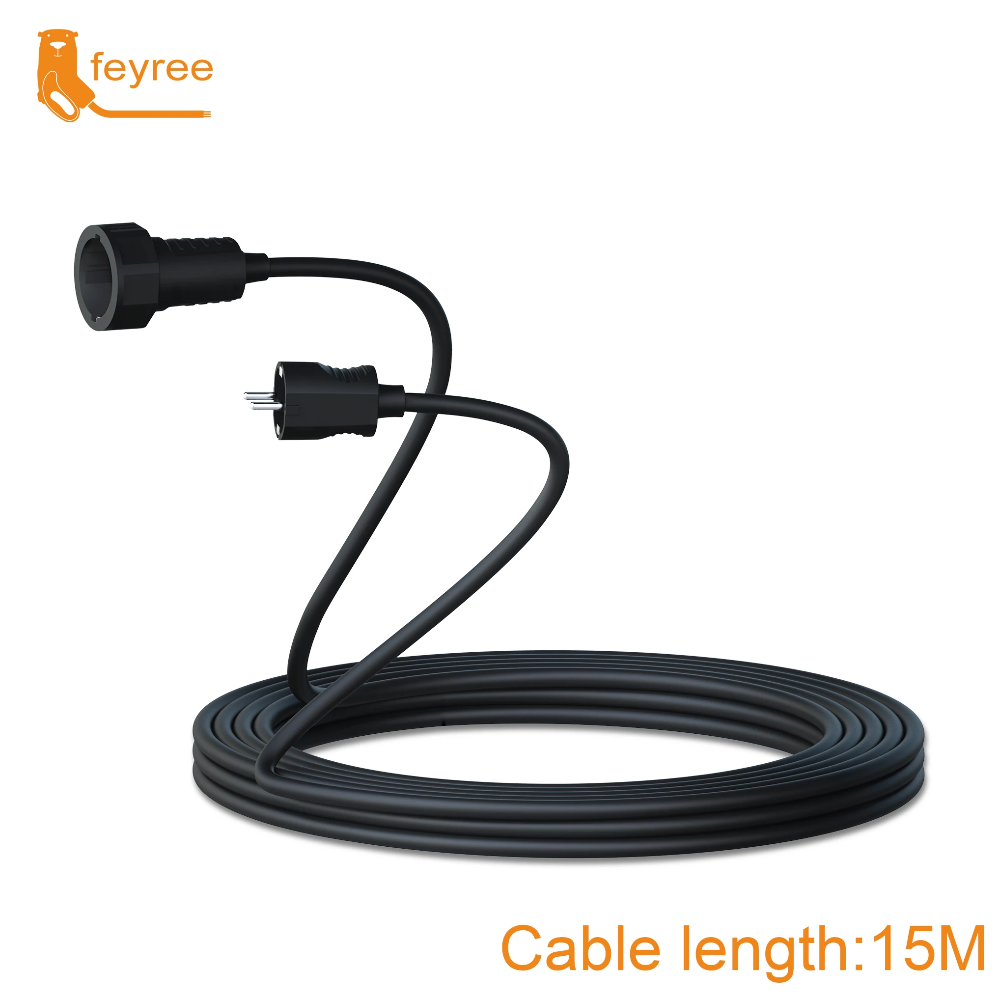

Feyree 3,5 кВт удлинительный кабель Schuko, зарядное устройство для электромобилей, вилка европейского стандарта, шнур для электромобиля, удлинитель питания европейского стандарта 5 м/10 м/15 м/20 м