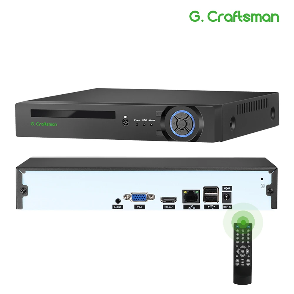 

G.Craftsman 10-канальный сетевой видеорегистратор GX-N8010H1 4K с распознаванием лиц