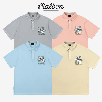 

Ma Golf golf short-sleeved POLO shirt summer new trend cartoon embroidery simple loose T-shirt