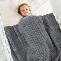 baby blankets 10080cm knitted newborn boys girls swaddle wrap blanket infant kids stroller bedding basket quilt child accessory