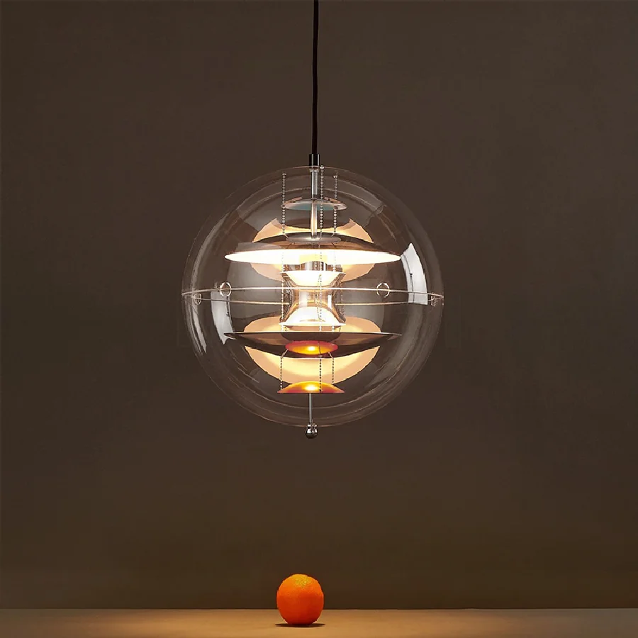 

Nordic Globe Ball Planet Pendant Light Danish Verpan VP Acrylic Hanging Lamp Bar Living Room Dining Home Decor Suspension Lustre