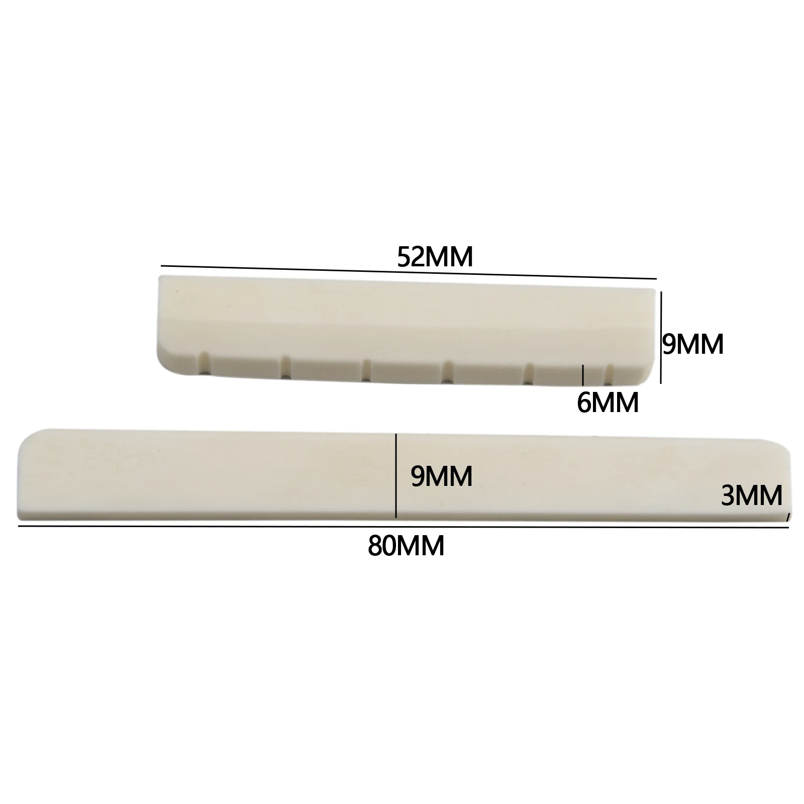 

Высококачественная гайка для гитары, реальная кость 52 мм, 80 мм, костный мост, Классическая гитара, детали для замены, седло