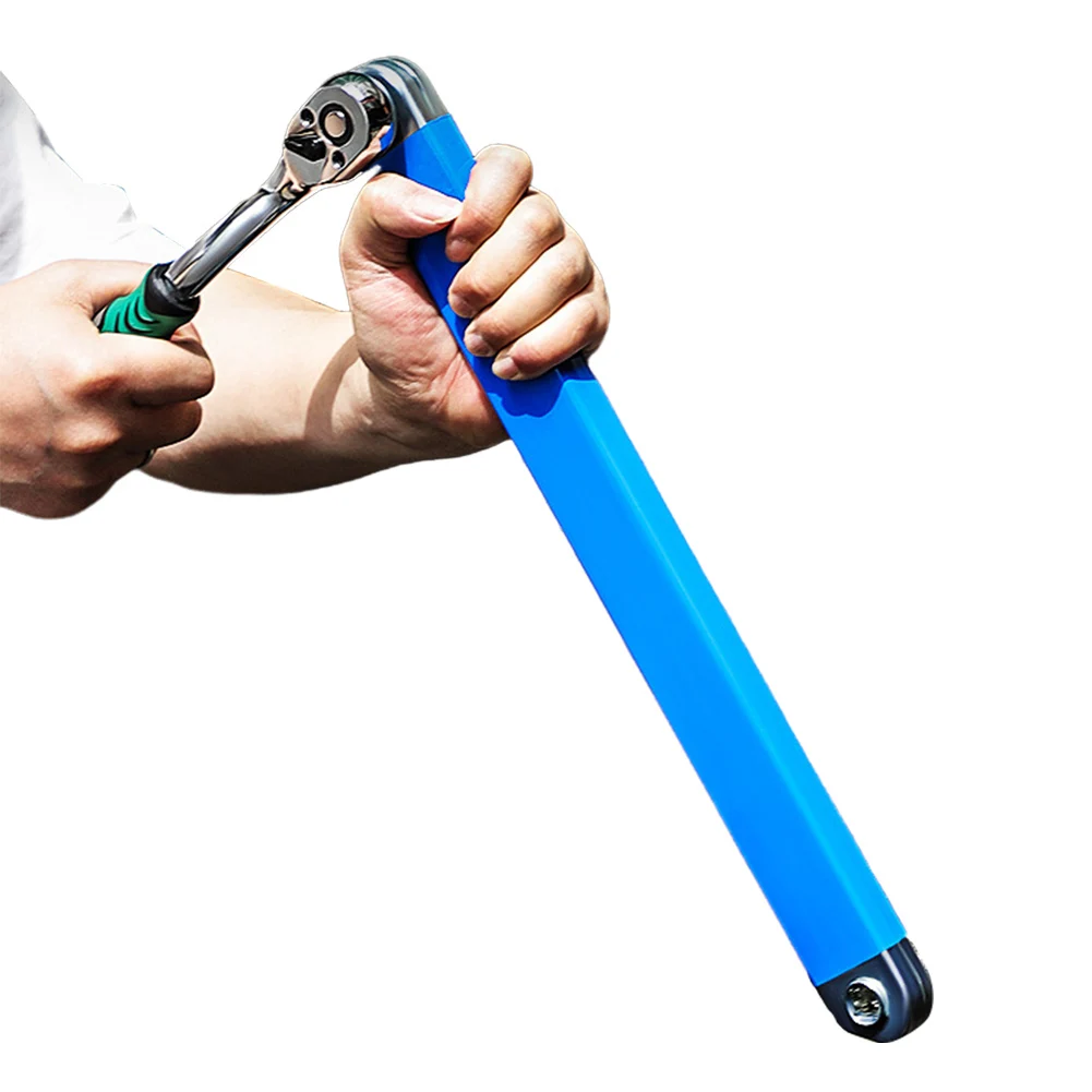 39cm Ratchet Extension Wrench with 4 Adapters Dual-purpose Multifunctional Automotive Hand Tool Supplies