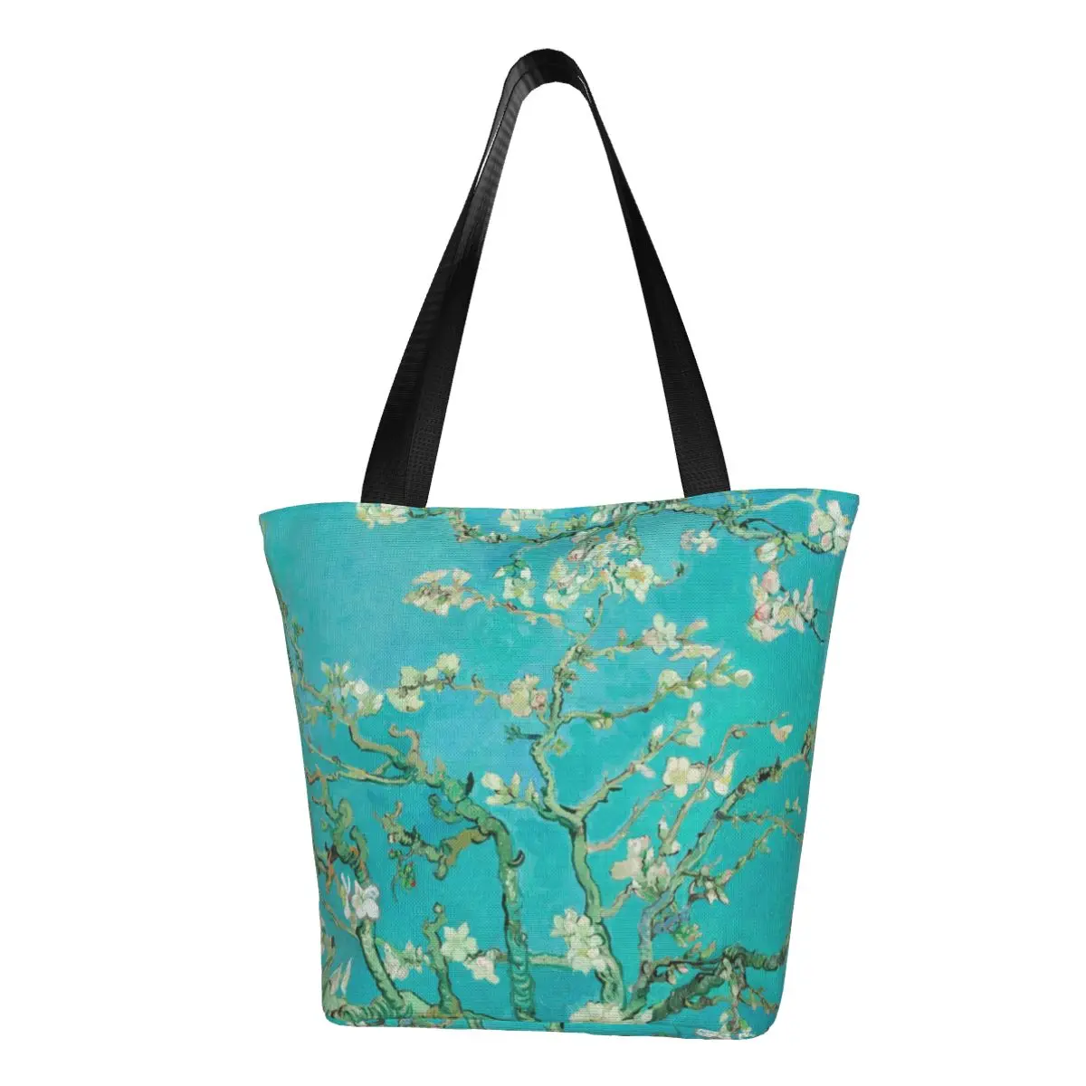 

Van Gogh Print Shopper Bag Almond Blossom Travel Handbags Female Graphic Design Shoulder Bag Casual Cloth Tote Bag