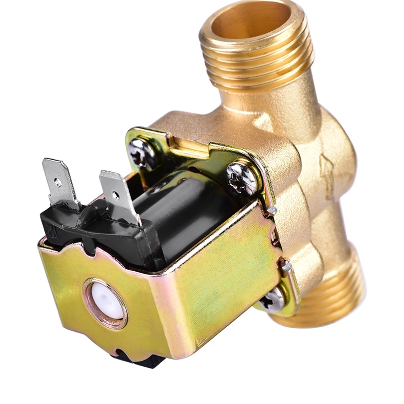 

G1/2'' DC 12v Brass Electric Solenoid Valve AC 24v 220v G3/4'' Water Air Inlet Flow Switch for Solar Water Heater Valve