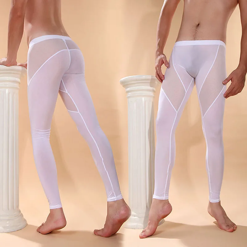 

Леггинсы мужские прозрачные сетчатые эластичные, составного кроя, 5036