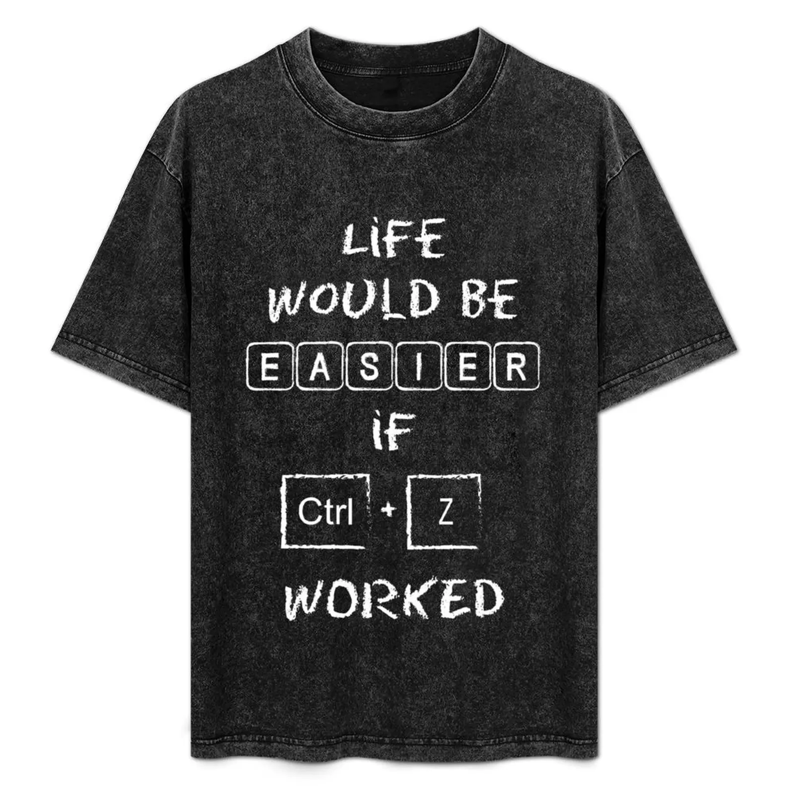 Футболка Ctrl + Z 4 L1F3 мужская футболка блузка аниме индивидуальная большого размера