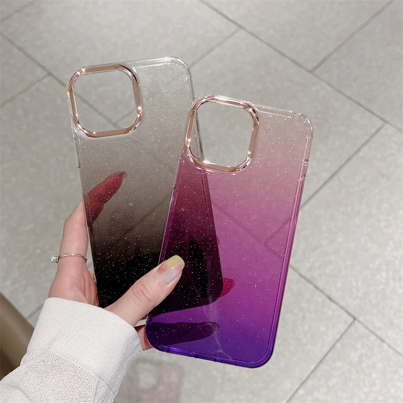 Новый двухцветный градиентный чехол для телефона Iphone 12 12pro 12promax 13 13pro 13promax 14 14pro