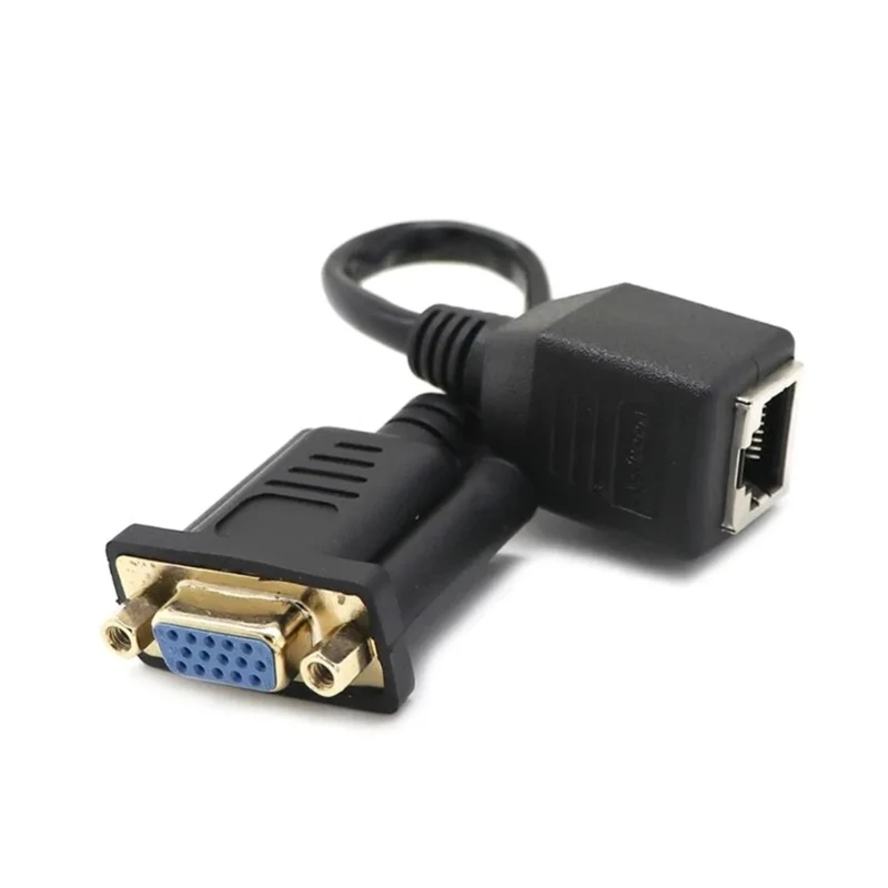 15 см/5 9 дюйма VGA мама к RJ45/VGA папа RJ45 переходной кабель-переходник Ethernet-порту