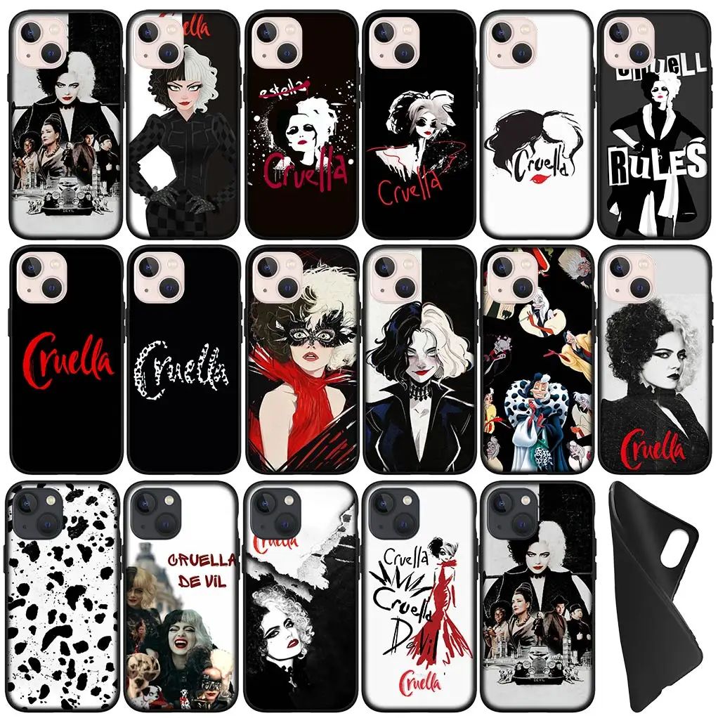 Cruella De Vil Devil Phone Cover Flexible Casing for Apple iPhone 11 16 Pro XS Max X XR 6 7 8 6S Plus + SE 2022 8+ Case