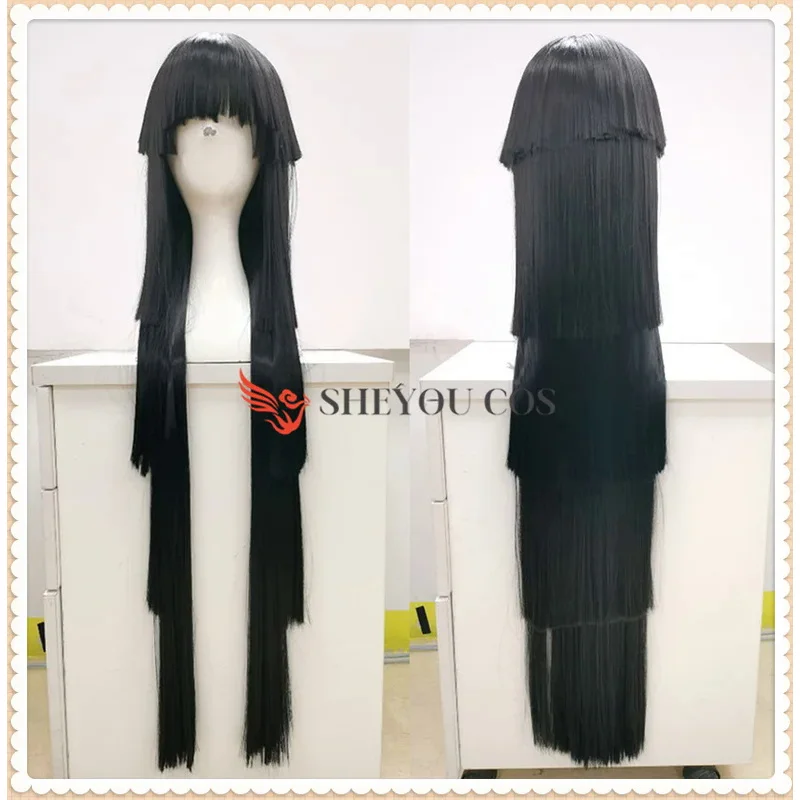 39 '𧄀 см длинный черный стильный парик Alluka Zoldyck Косплей WIG Волосы Aruka Zorudikku