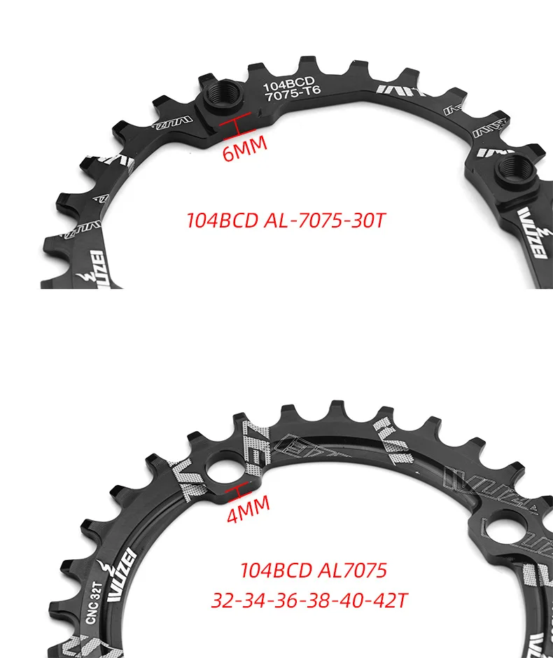 104BCD круглая узкая широкая звезда горный велосипед 30/32/34/ 36/38/40/42/44/46/48/50/52T