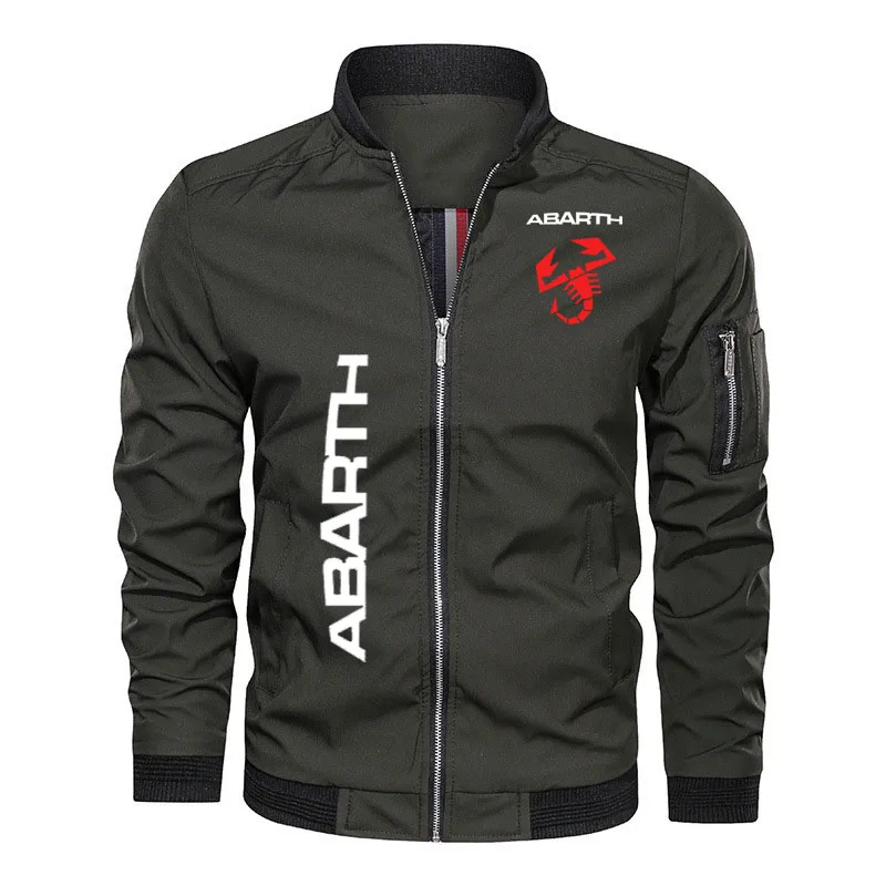 Abarth Logo Print Spring Autumn Men's Clothing Hip Hop Stree