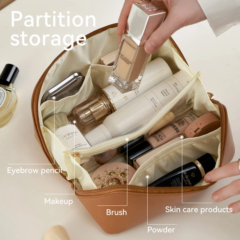 

Многофункциональная квадратная сумка для хранения с надписью, водонепроницаемая однотонная косметичка из искусственной кожи, дорожная косметичка на молнии для туалетных принадлежностей