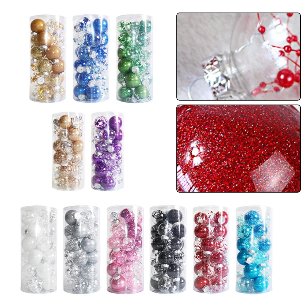 24 шт. Рождественский шар Рождественские елки Украшения Большие шары Подвески для