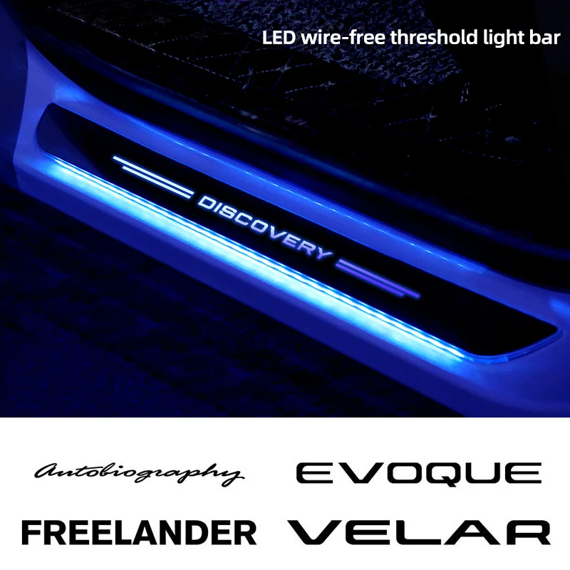 

Car LED Welcome Pedal Lamp Plate Door Sill Pathway Light For Land Rover Discovery 3 Freelander Evoque Velar Autogiography SVR