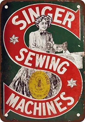 

Singer Sewing Machines Vintage Look Reproduction Metal Tin Sign