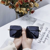 2022 fashion new sqaure oversized sunglasses vintage gradient color goggle shade sun glasses latest trend uv400