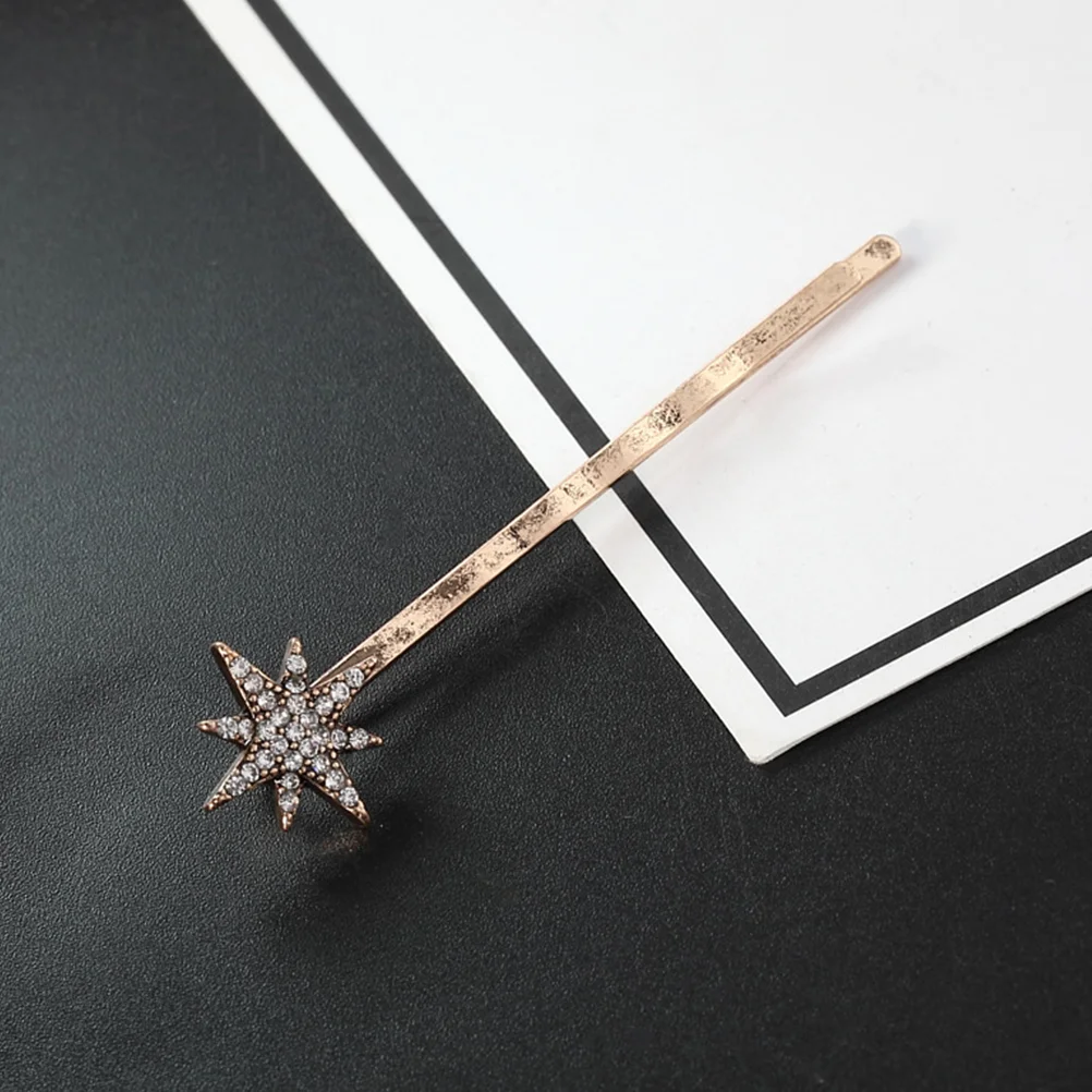 

Hairwomen Moon Bobby Clipsdecorative Accessories Rhinestone Barrettes Clip Star Pin Vintage Hairpin Pearl Silver Wedding Piece