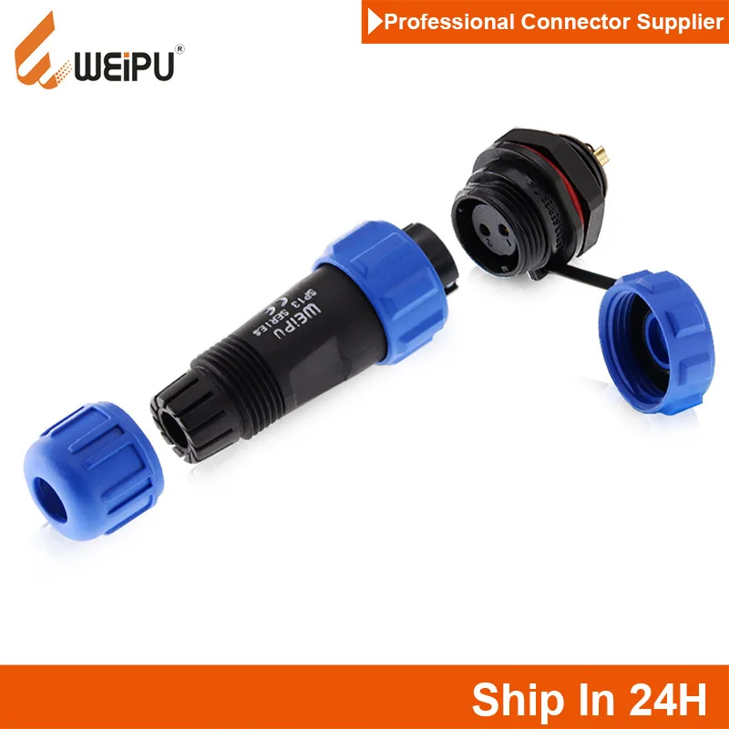 WEiPU SP13 Plastic M13 Waterproof Circular Power Plug Socket Wire Joint Connector 2 3 4 5 7 9Pin for Solar Audio Visual System