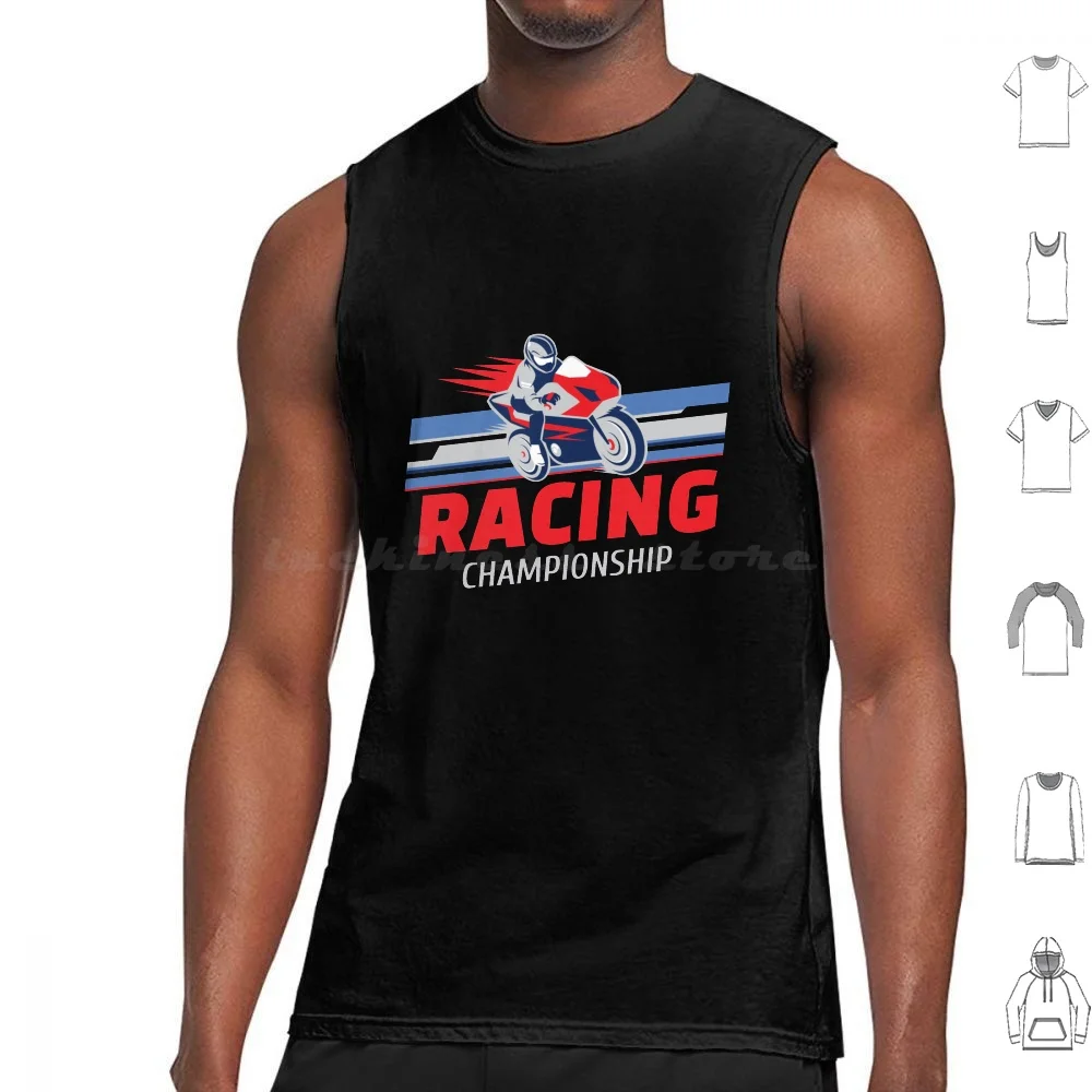 

Racing Tank Tops Print Cotton Race Sports Bike Superior Eagle Best Performance Competitive Racing Sport Classic