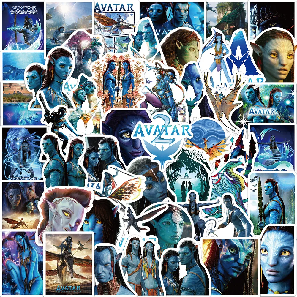 

10/30/50pcs Disney Toys Avatar Stickers Anime Figures Jake Sully Neytiri Cartoon Waterproof Graffiti Stickers for Luggage Guitar