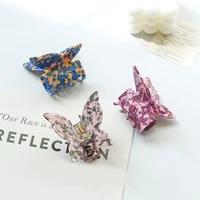 1pcs acetate resin butterfly hair claws spring summer hairpins female acrylic hair clips women sweet vintage hair accessories