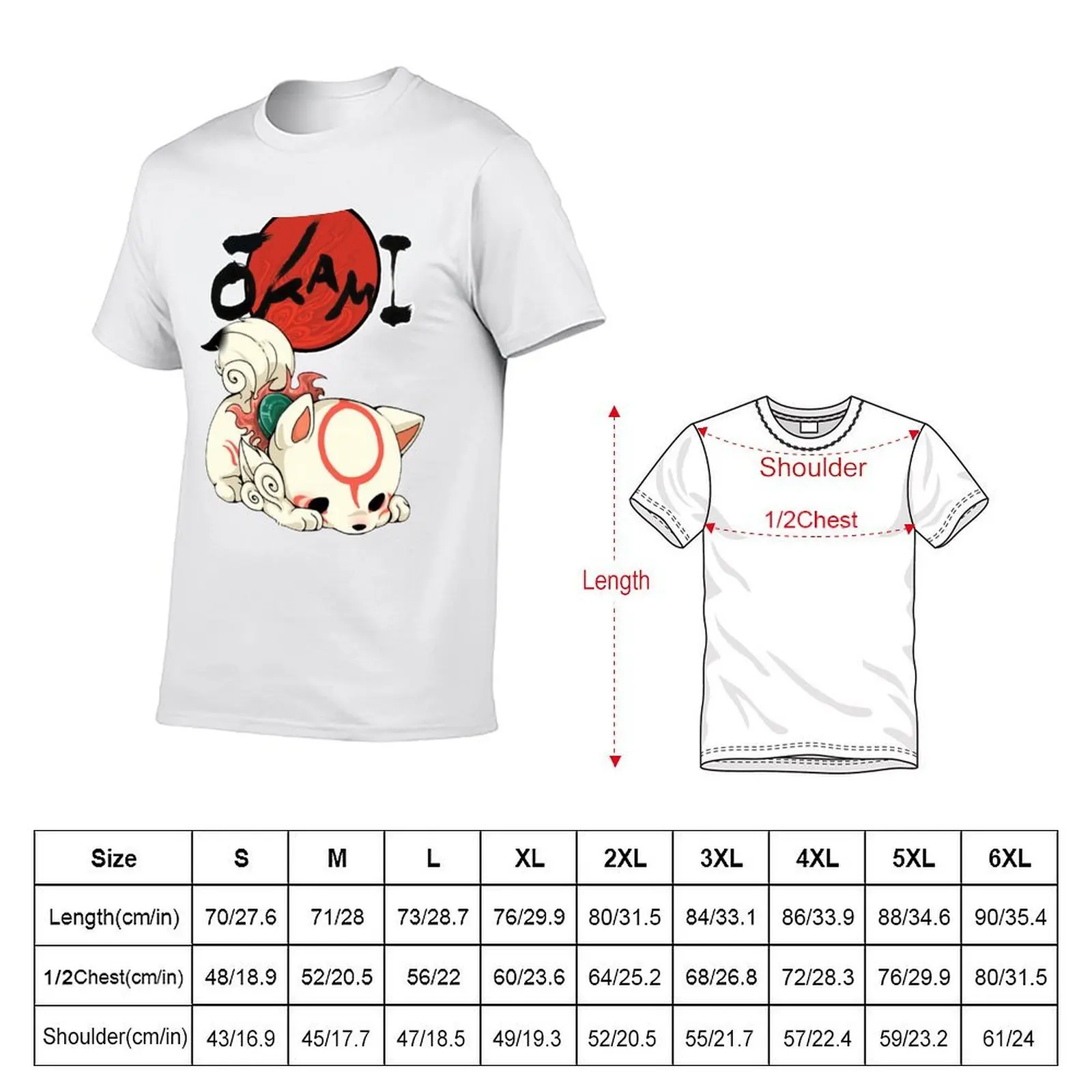 Фото Футболка Okami Amaterasu chibi, минималистичный повседневный топ с короткими рукавами №2