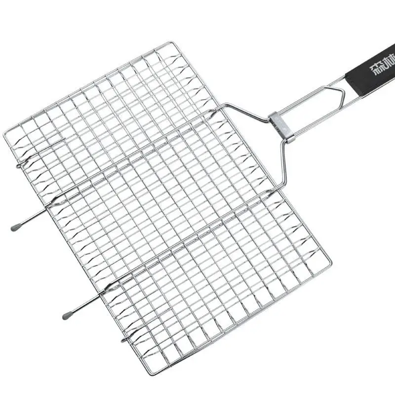 

Stainless Steel BBQ Non-Stick Grilling Basket Grill Mesh Mat Meat Vegetable Steak Picnic Party Barbecue Tool Heat Resistantgrill