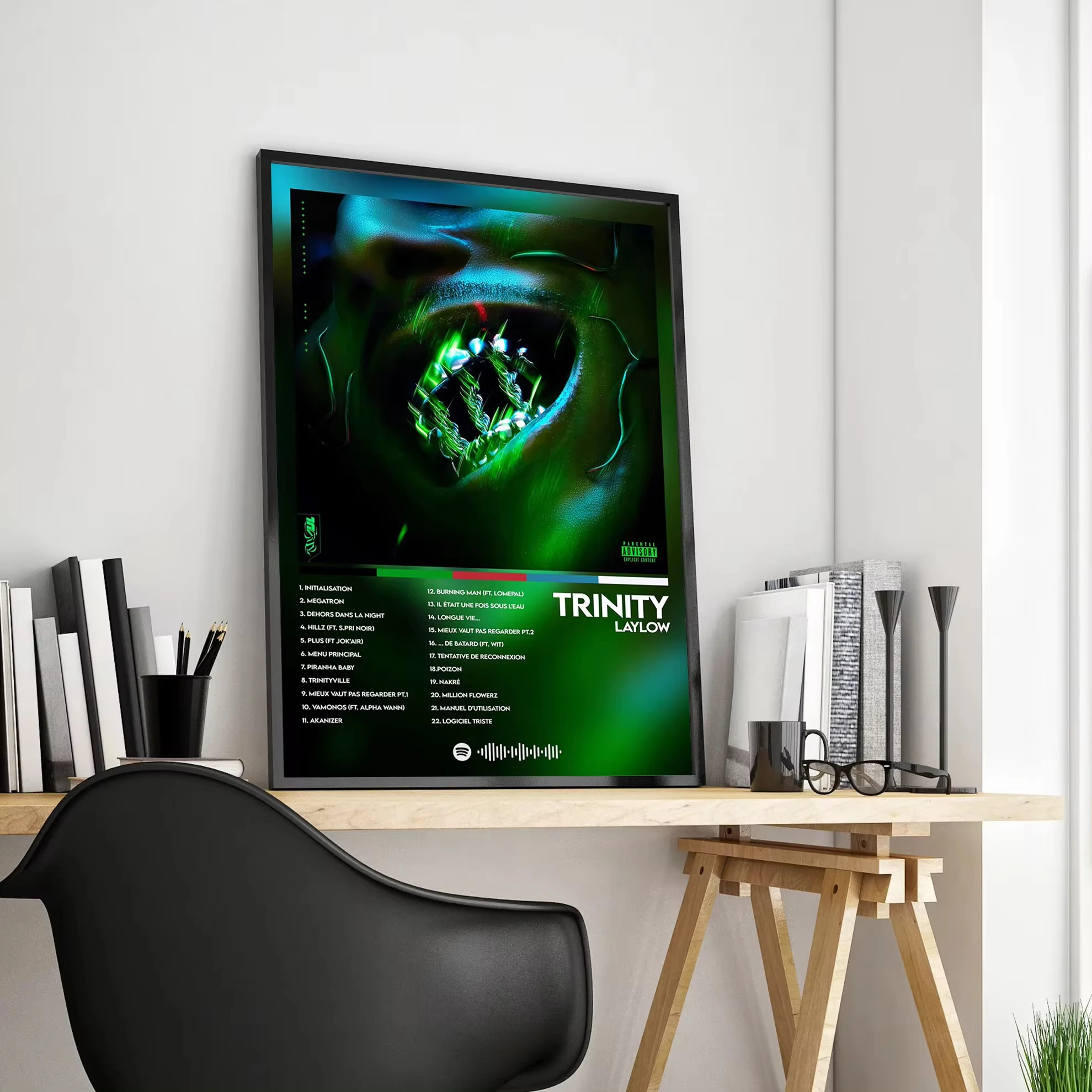 Французский рэп-поп музыкальный альбом постер художественная картина в стиле