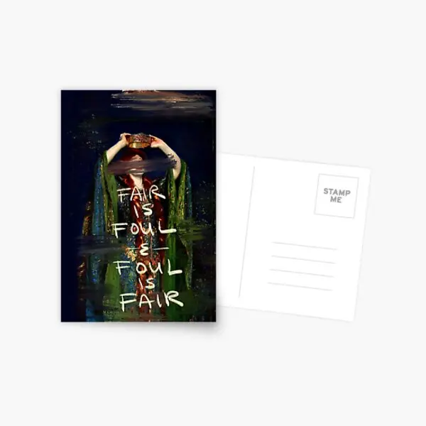 

Открытка с изображением дамы Макбет для фотографий в помещении с мультяшным рисунком модная спальня современная жизнь фотокарточный стиль...