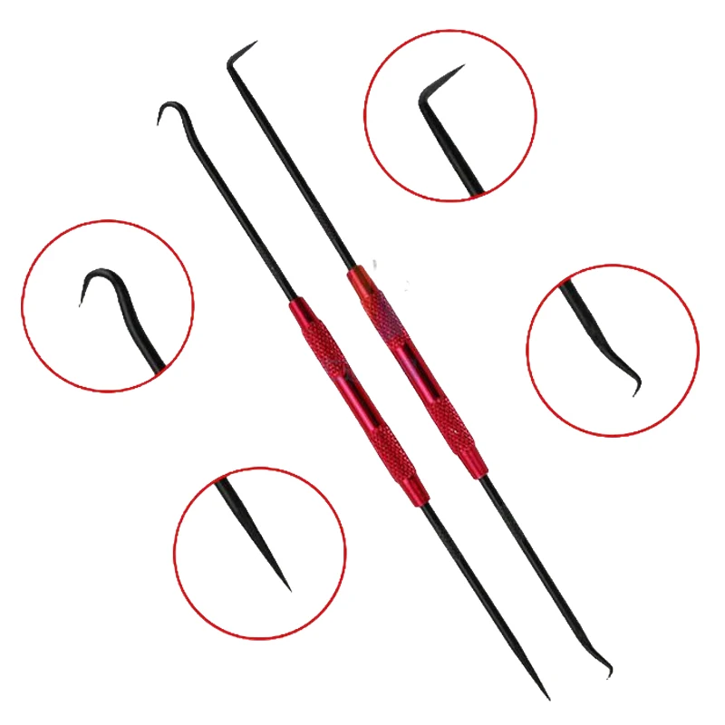 

2pcs 227mm Automobile Oil Seal Ring Remover Mini Double-end Hook O-Ring Seal Gasket Puller Remover Pick Hooks Car Repair Tools