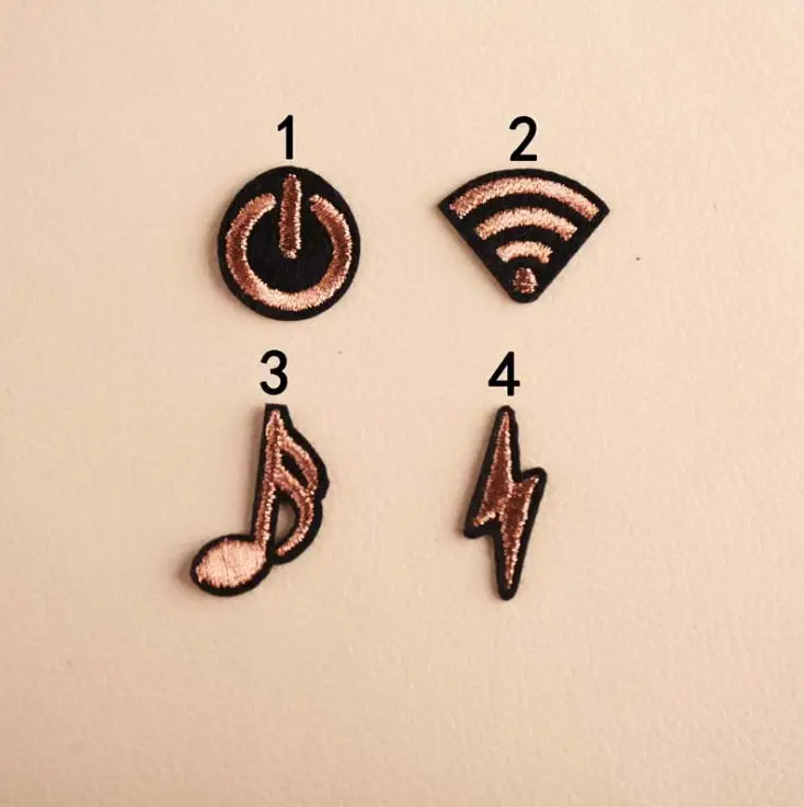 Новое поступление 10 шт. мини-размер золотая нить вышитые нашивки железный мотив