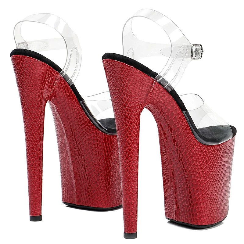 Leecabe 20cm/ 8inches PVC upper platform  high heel sandals  pole dance shoes