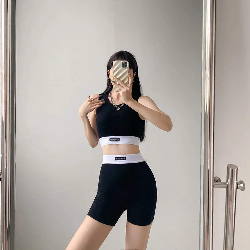 Костюм для йоги и фитнеса UBAU Женский жилет с завышенной талией широкими