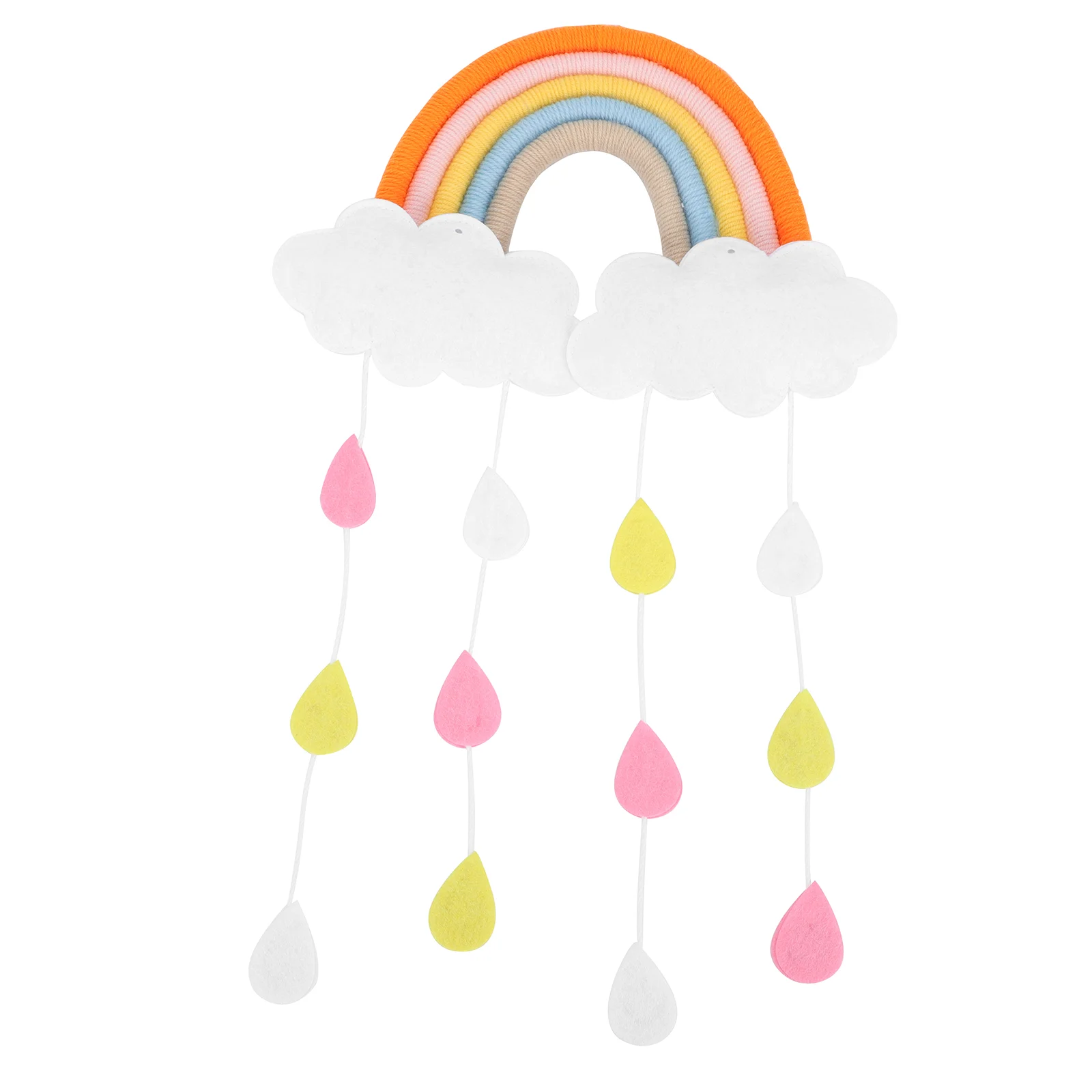 

Wall Rainbow Nursery Decor Hanging Baby Decoration Kids Room Ornament Cloud Ceiling Mobile Bedroom Macramedecorations Bed