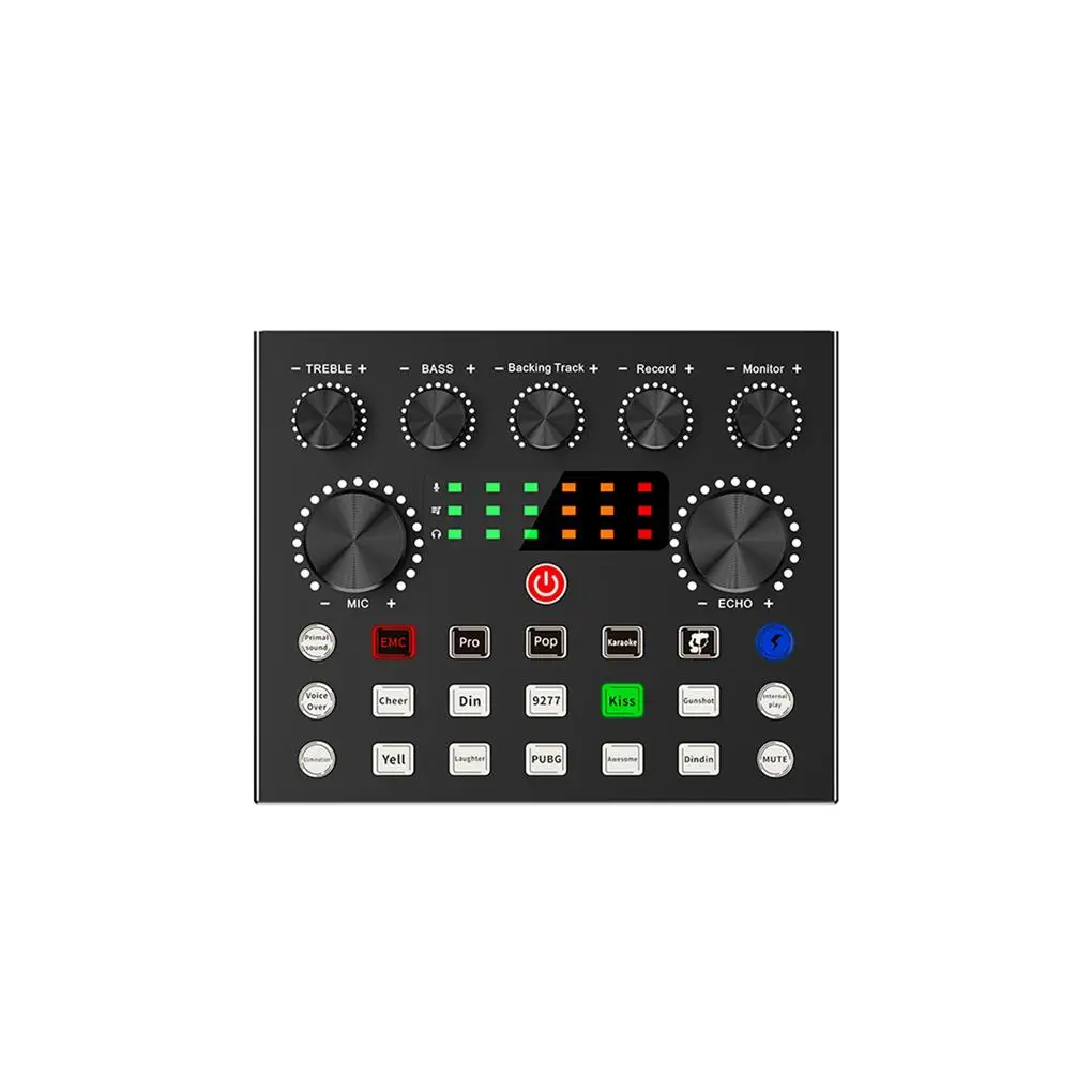 

Singing Audio Mixer Bass Adjustable Mixing Console 16 Function Sound Card