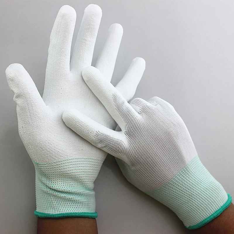 Антистатические перчатки из полиуретана с покрытием пальцев - купить по выгодной