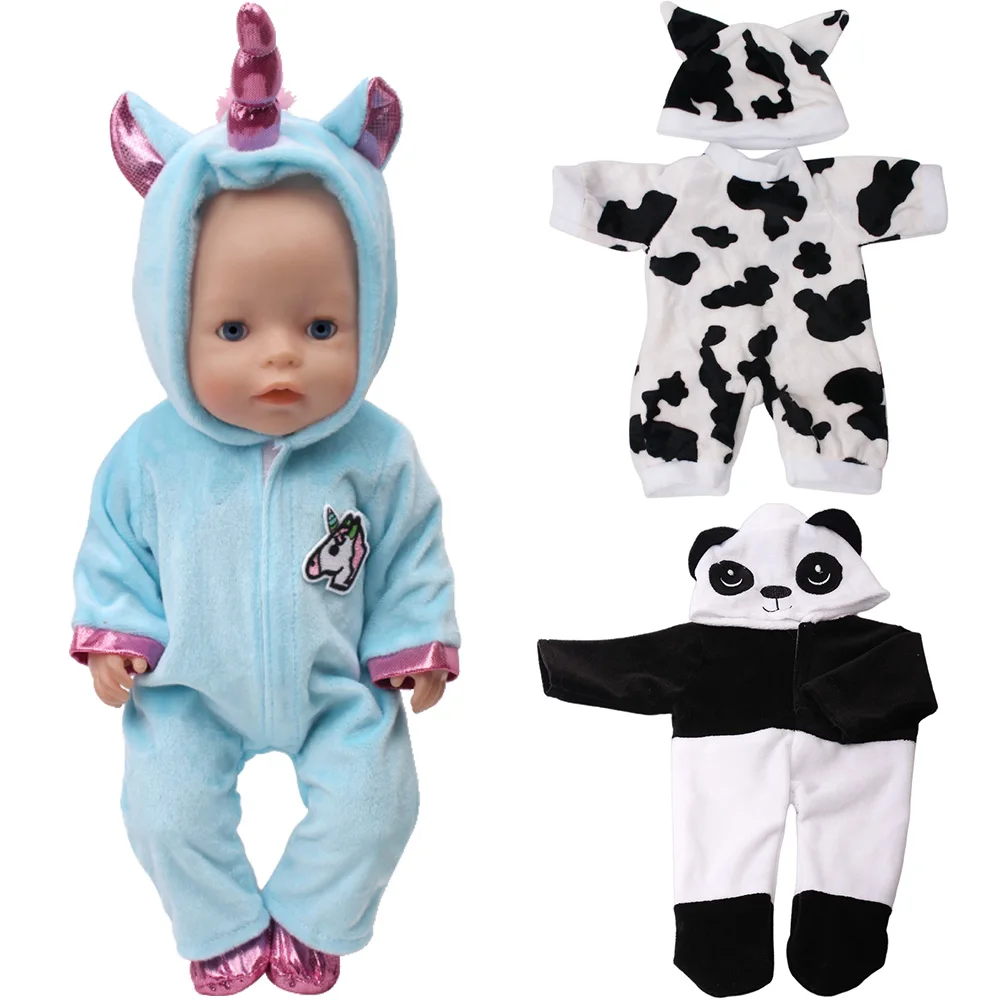 

Теплая плюшевая одежда с капюшоном для девочек на осень и зиму для 18-дюймовых американских кукол и новорожденных 43 см Бесплатная доставка