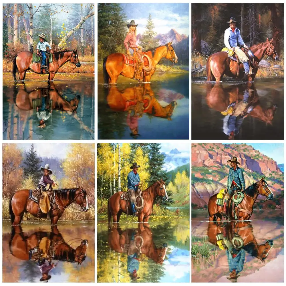 5D Набор Алмазной Живописи Сделай Сам Ковбойская Вышивка Крестиком