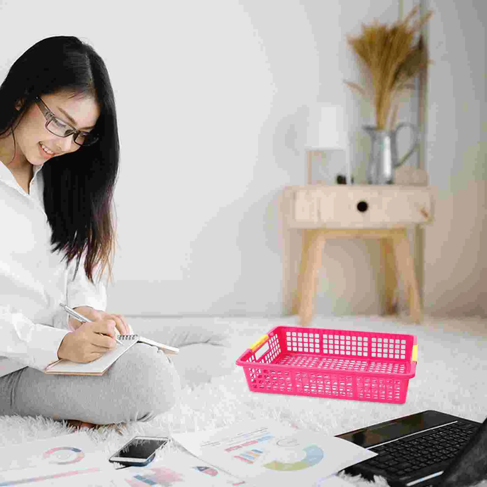 6- шт. корзина для хранения файлов контейнер бумаги настольный слив классные