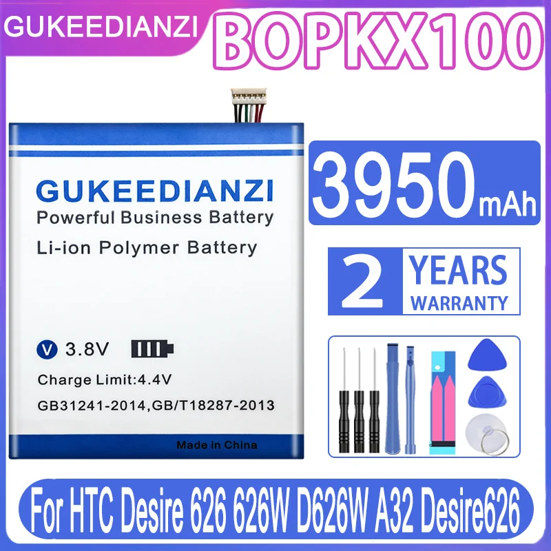 GUKEEDIANZI 3950mAh BOPKX100 Battery For HTC Desire 626 D626W D626T 626G 626S D262W D262D A32 Mobile Phone Bateria+ Power Bank