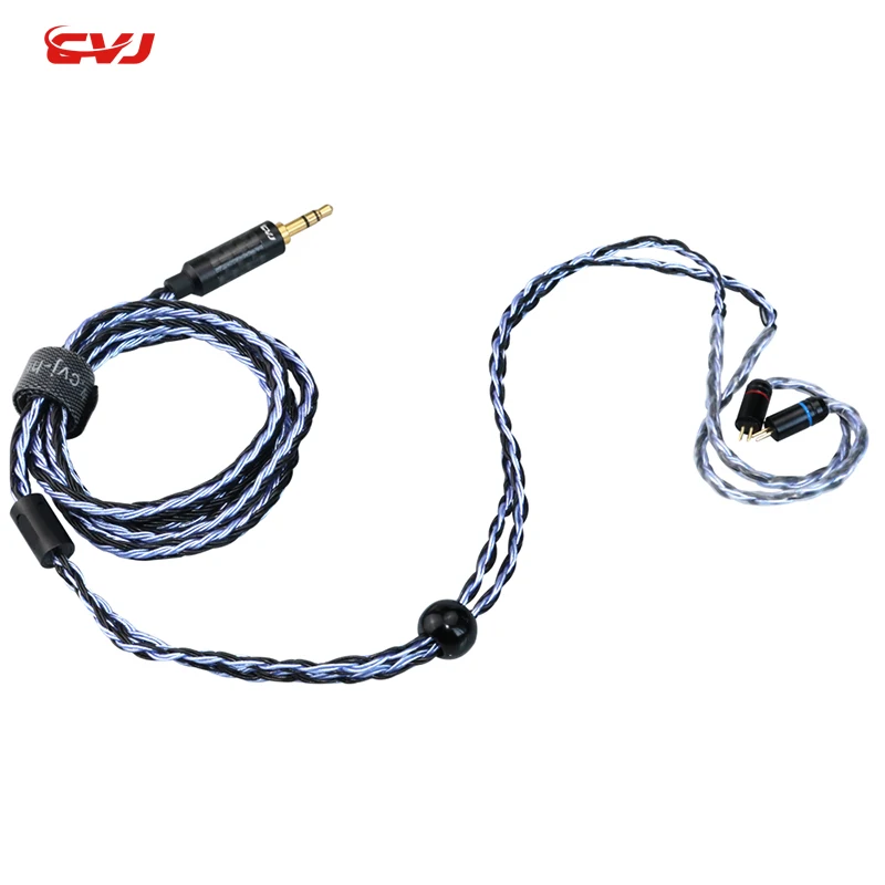 

CVJ 16 Cores Strand Silver Plated 352 Wires 0.75mm/0.78mm Cable MMCX Connection For KZ,Trn,BGVP,CCA,QKZ,TFZ Mirror CS8