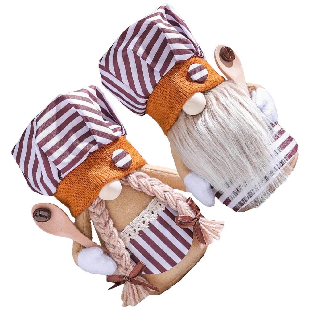 

2Pcs Decoration Gnome Lovely Gnomes Coffee Gnomes Coffee Gnome Gnome Coffee Gnomes Decor